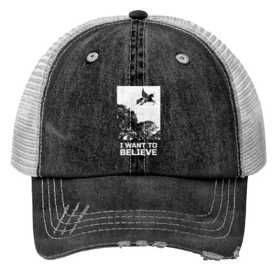 Unicorn "I Want To Believe" UAP Outfit Alien Ufo Trucker Hats