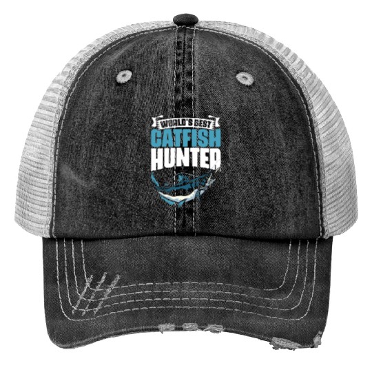 Catfish Hunter Funny Fishing Humor For An Angling Trucker Hats