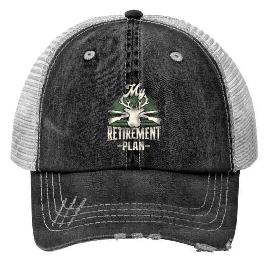 Buck Deer Hunting Hunter Retired Trucker Hats