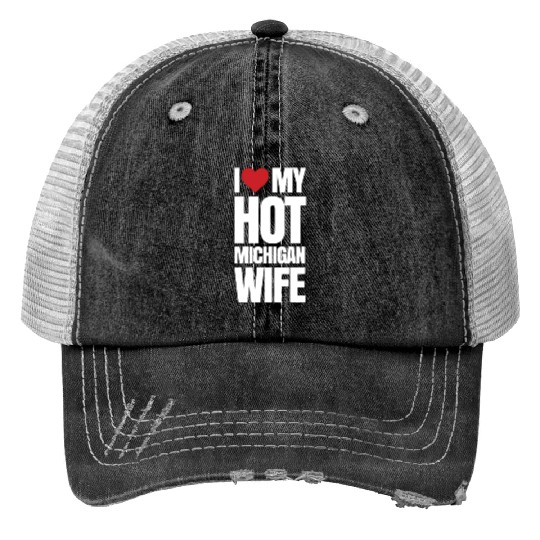 Michigan Wife Gift Trucker Hats
