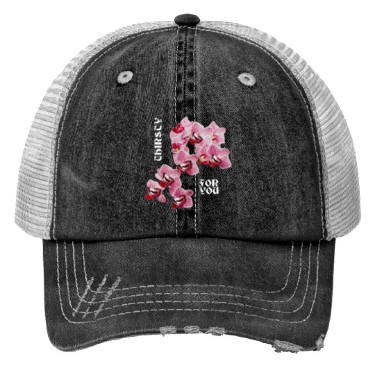 Orchid flower teeth creepy Orchid flower teeth cre Trucker Hats