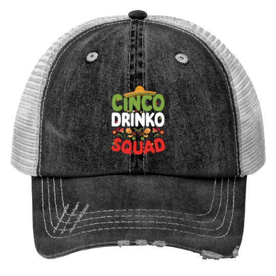 Cinco De Drinko | Bourbon Drinker Trucker Hats | Whisky