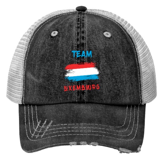 Team Luxembourg flags design Trucker Hats
