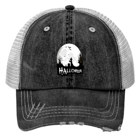 Halloween trick or treat Trucker Hats