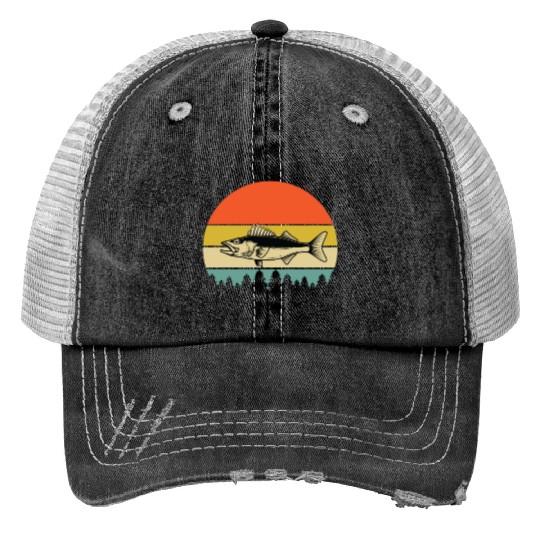 Walleye Fishing Trucker Hats