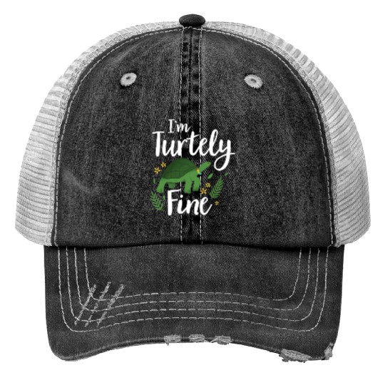 Turtle Relaxed Chilling Sea Ocean Beach Trucker Hats
