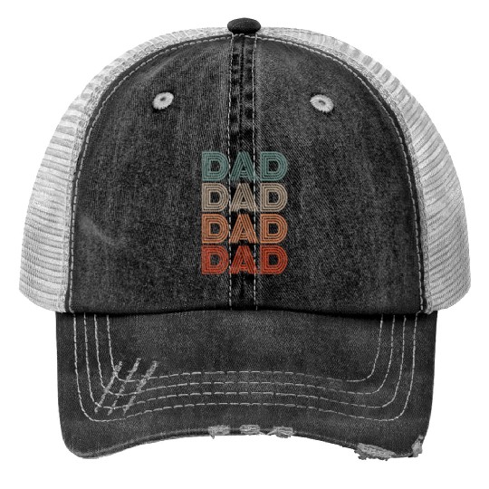 Dad Of Four Daddy Sayings Father's Day Father Trucker Hats