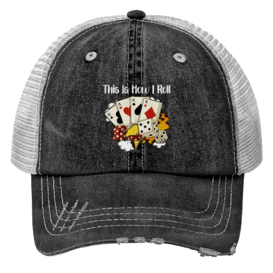 Poker Casino Poker Player Gambling Roulette Gift Trucker Hats