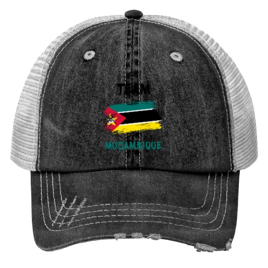 Team Mozambique flags design Trucker Hats