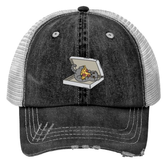 Scottish Fold Cat Pizza Lover Trucker Hats