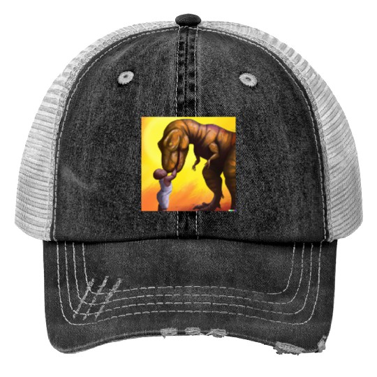 Dino Love Trucker Hats