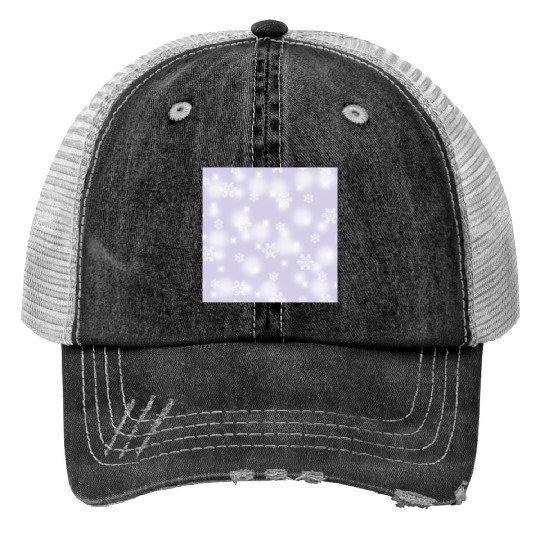Lavender Snowflakes Pattern Trucker Hats