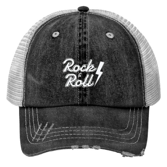Rock & Roll Music Style Genre Guitar Rock Band Trucker Hats
