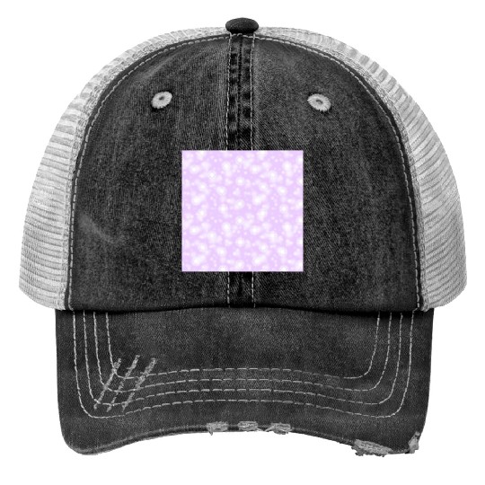 Violet Snowflakes Pattern Trucker Hats