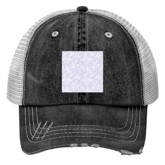 Lavender Snowflakes Pattern Trucker Hats