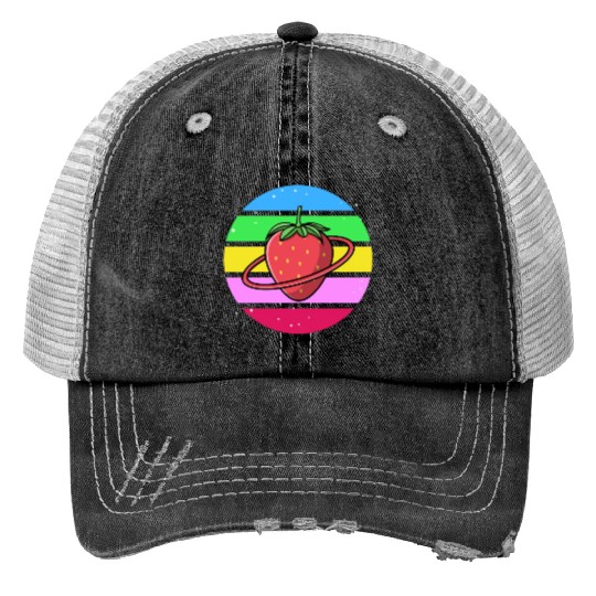 Strawberry Planet Galaxy Trucker Hats