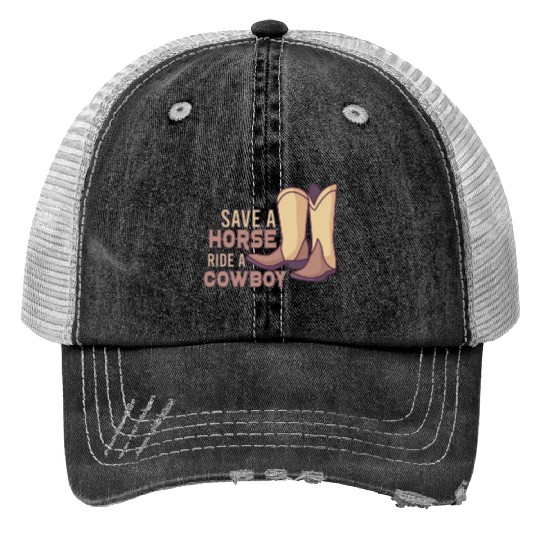Cowboy Barn Bull Rider Rodeo Country Western Gift Trucker Hats
