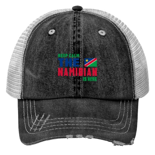 Keep Calm Namibia flag design Trucker Hats