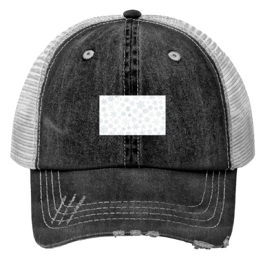 Christmas Snowflakes Pattern Grey White Trucker Hats