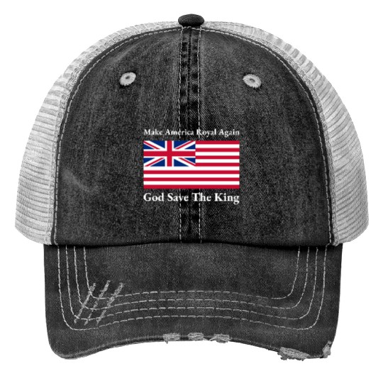 Funny Red Blue Make America Royal Again Flag Trucker Hats