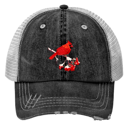 Awesome Red Cardinal Birds Gift Nature Lover Funny Trucker Hats