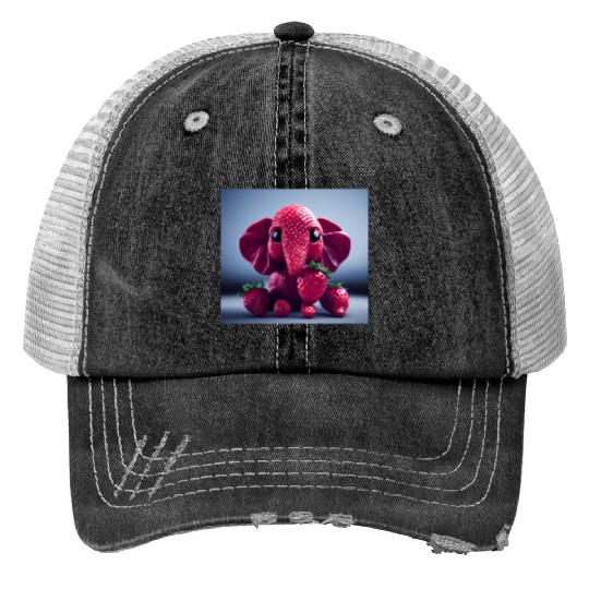 Strawberry Elephant Trucker Hats