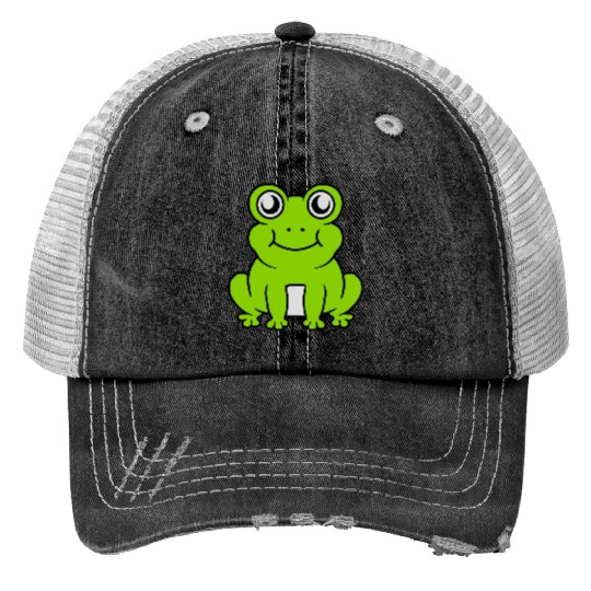 Small sitting cute frog Trucker Hats