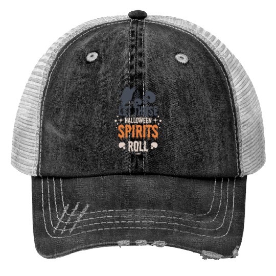 Halloween Spirit Skull Rabe Trucker Hats
