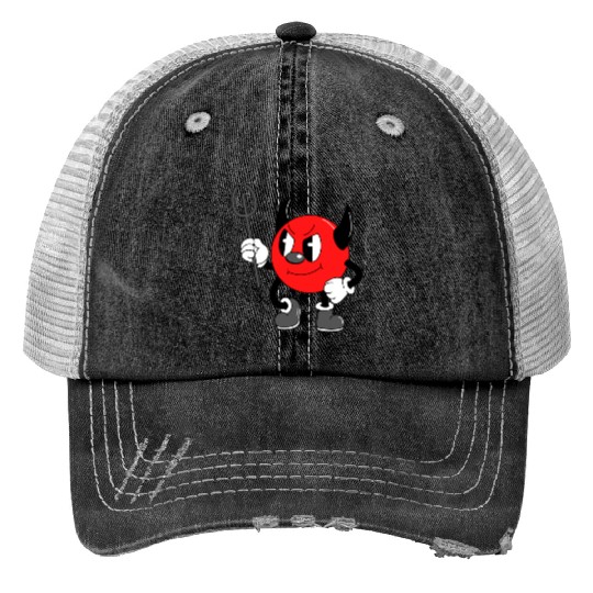 little devil Halloween black Trucker Hats