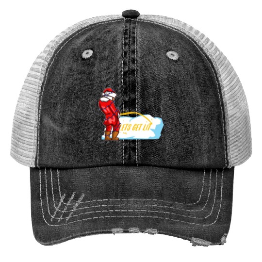 Lets get lit christmas Trucker Hats