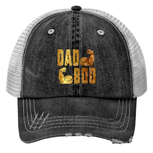 Dad Bod Muscle Building Gym Father's Day Gift for Trucker Hats