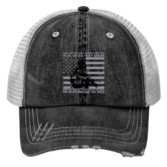 The Monsters And The Weak US Army Veteran Trucker Hats