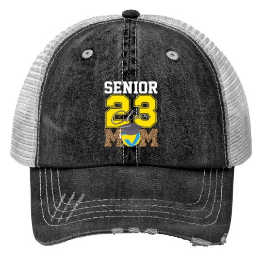 Cheer Mom Senior Class Of 2023 Volleyball Fan Gift Trucker Hats