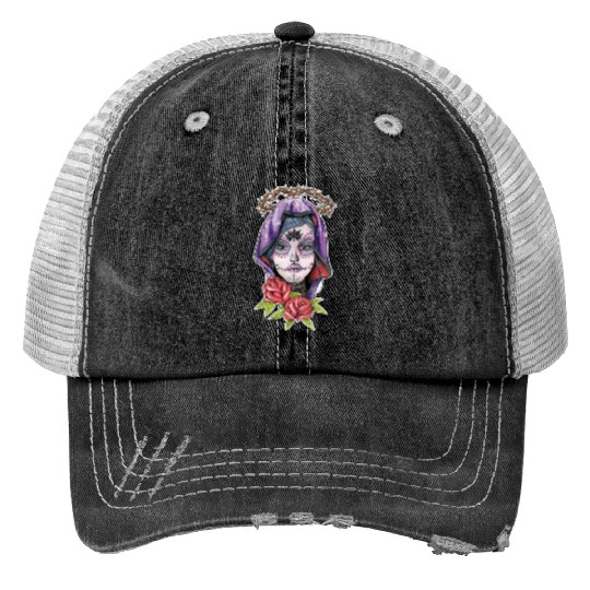 Catrina - day of the dead mexico - halloween Trucker Hats