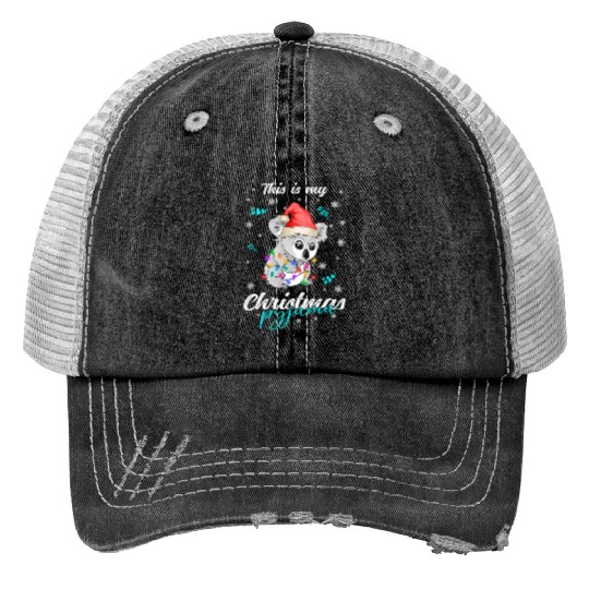 Winter Christmas Pyjama Koala Trucker Hats