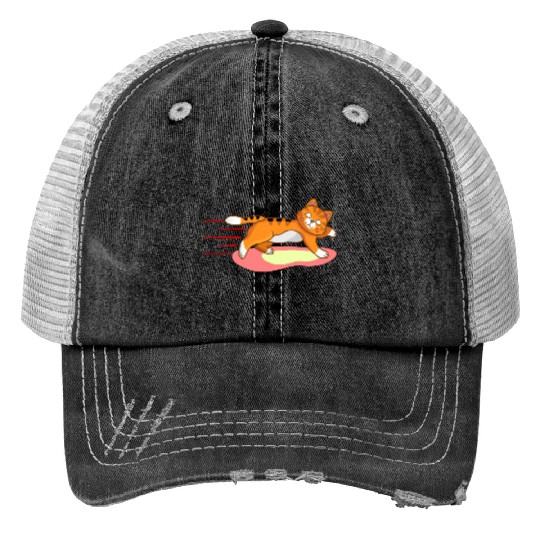 Fat cat Running Trucker Hats