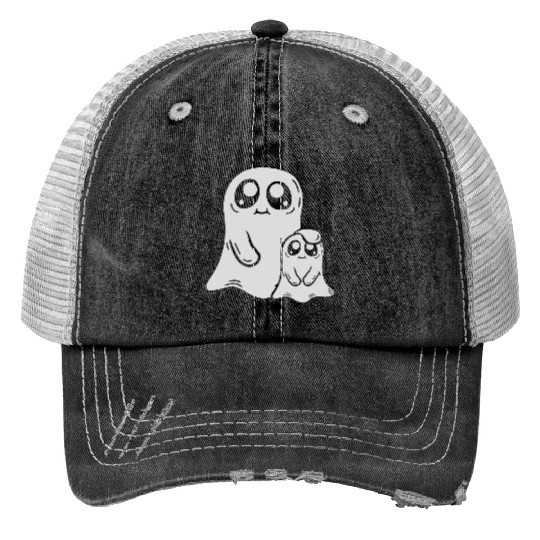 dad child ghost comic Trucker Hats