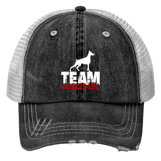 Team Doberman Trucker Hats