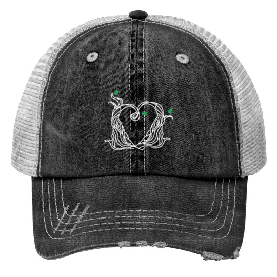 Tree Love Best Friends Heart White Trucker Hats