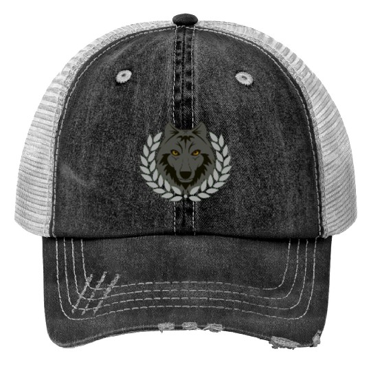 alpha wolf Trucker Hats