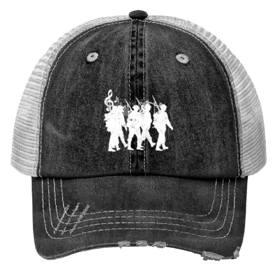 Troops singing a song - singing Trucker Hats