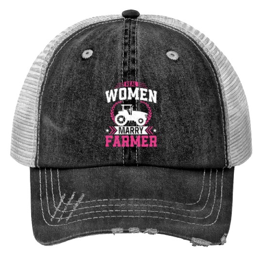 Farming Farmer Husband Wife Trucker Hats