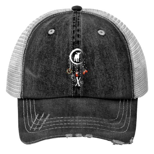 Winter dreamcatcher Christmas Lamb Trucker Hats