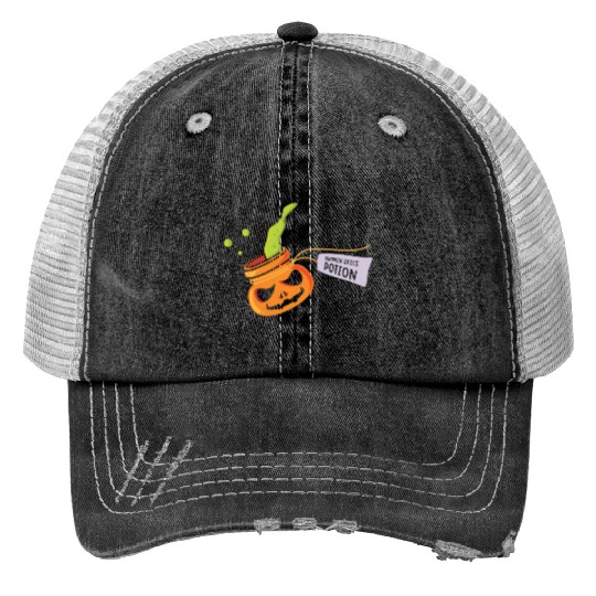 Pumpkin Spice Potion Coffee Enthusiast Halloween Trucker Hats