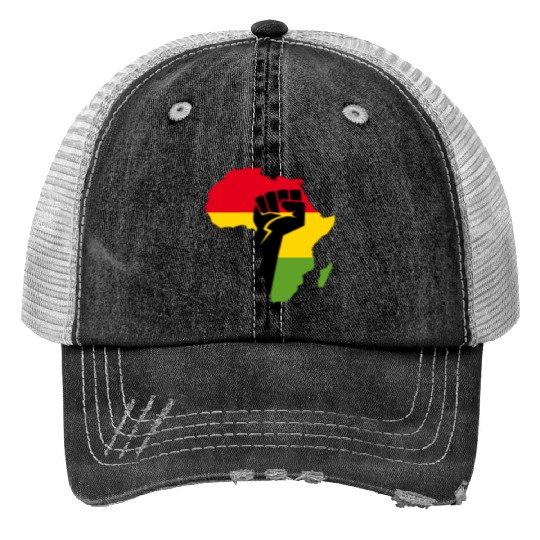 African Black Power Trucker Hats
