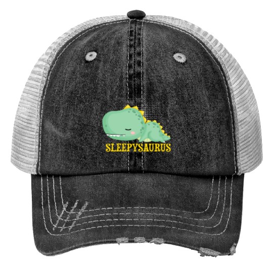 Funny Sleppysaurus Dinosaurs Motif Trucker Hats
