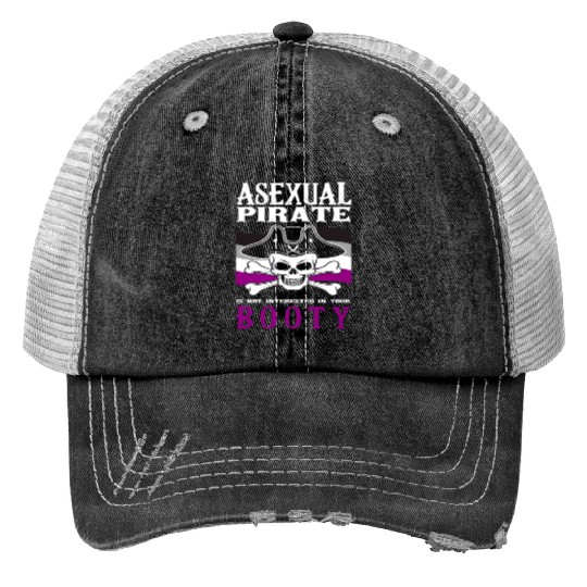 Asexual Pirate Trucker Hats