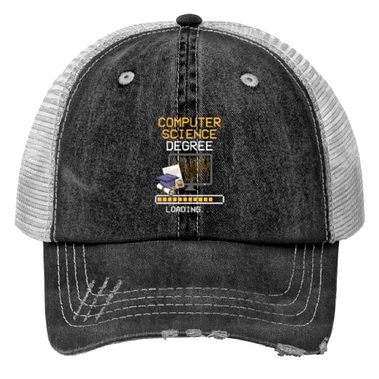 Computer Science Degree Loading Major Bachelor Mas Trucker Hats