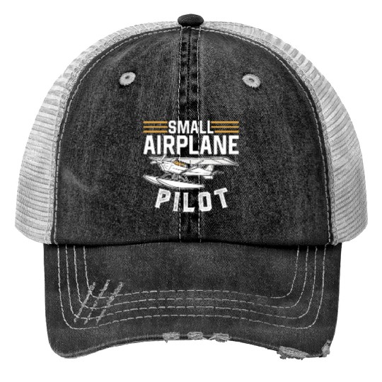 Small Airplane Pilot Aircraft Private Trucker Hats