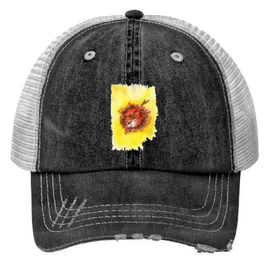 Sleeping fox Trucker Hats